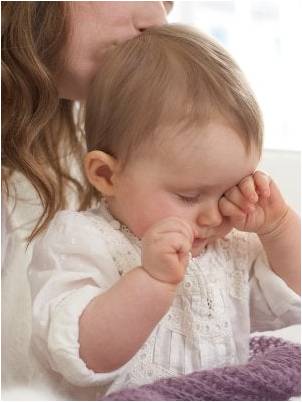 Baby struggling with sleep.